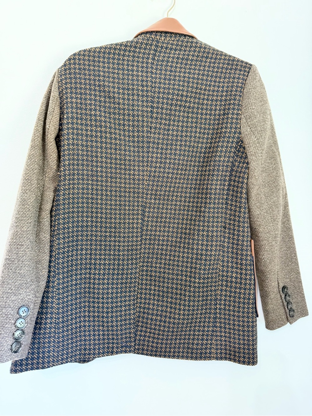 Steve Madden Kelly Tweed Blazer in Peacoat Small Womens Plaid Jacket - Picture 4 of 4